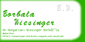 borbala wiesinger business card